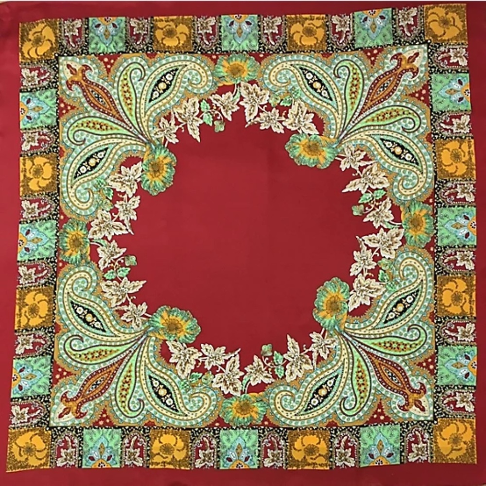 Wyoming Traders Wild Rag Charmeuse Annapurna Silk Western Scarf - 34.5"